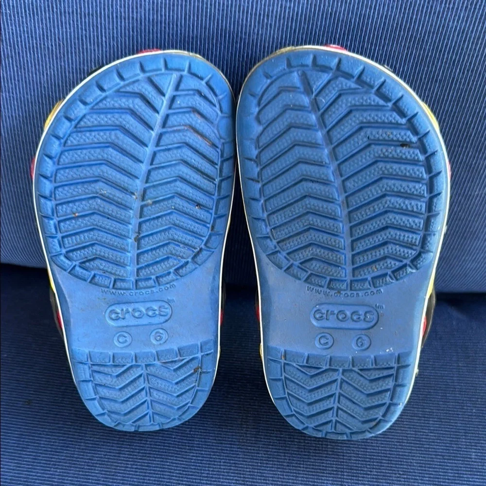 CROCS Blue and Black Water Shoes with Perforated Design